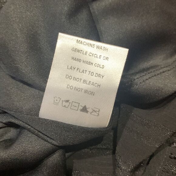 NWT Black Mini Skirt Textured Lined Chiffon Velvet Sz M - Picture 13 of 13